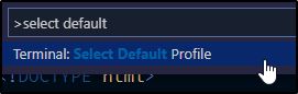 Select Default Profile