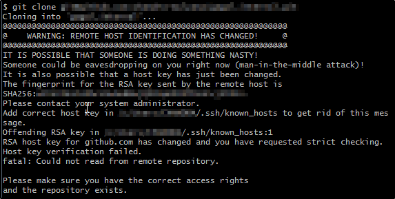 Warning: Remote Host Identification Has Changed